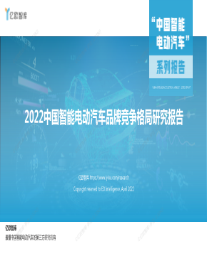 《2022中国智能电动汽车品牌竞争格局研究报告》2022